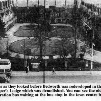 Coventry Bus Outside The Almshouses In The 1970s